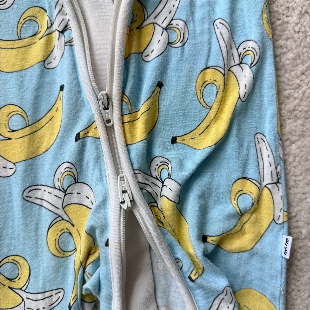 Little Sleepies Blue and Yellow Banana Print Outfit - Picture 6 of 15